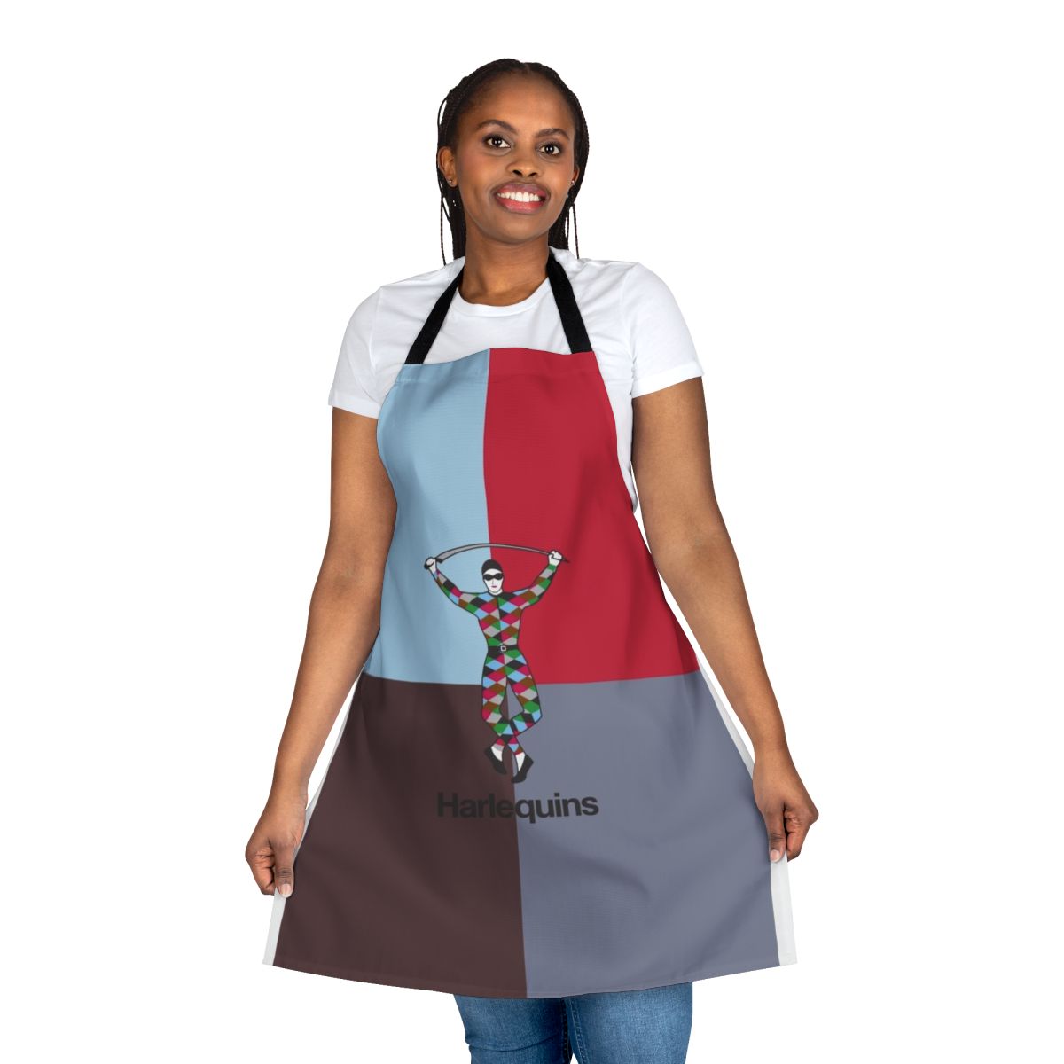 Harlequins Rugby-Themed Apron with Vibrant Design