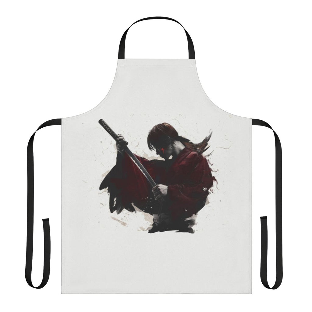 Rurouni Kenshin-inspired apron with iconic samurai imagery and design