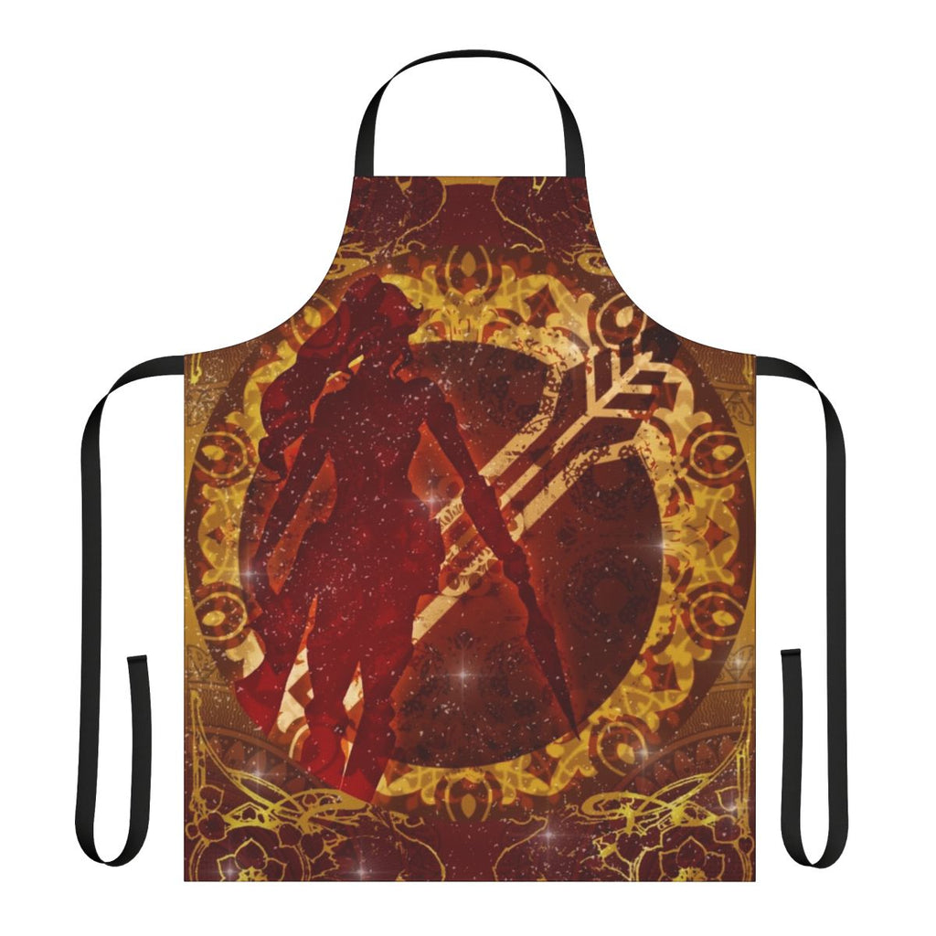 RWBY-themed apron featuring a deco circle design with Pyrrha Nikos