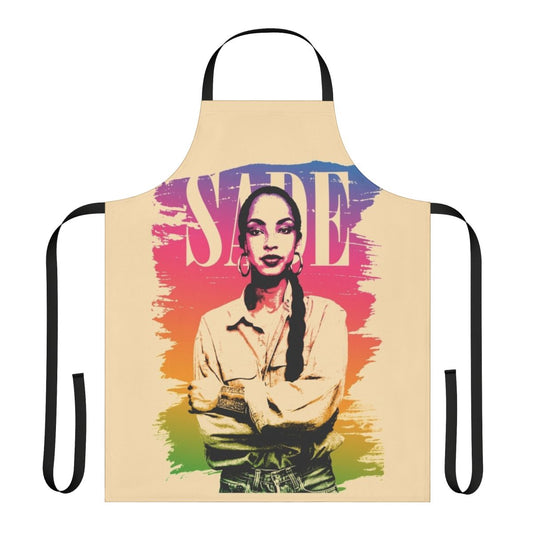 Sade-inspired apron with retro 80s design