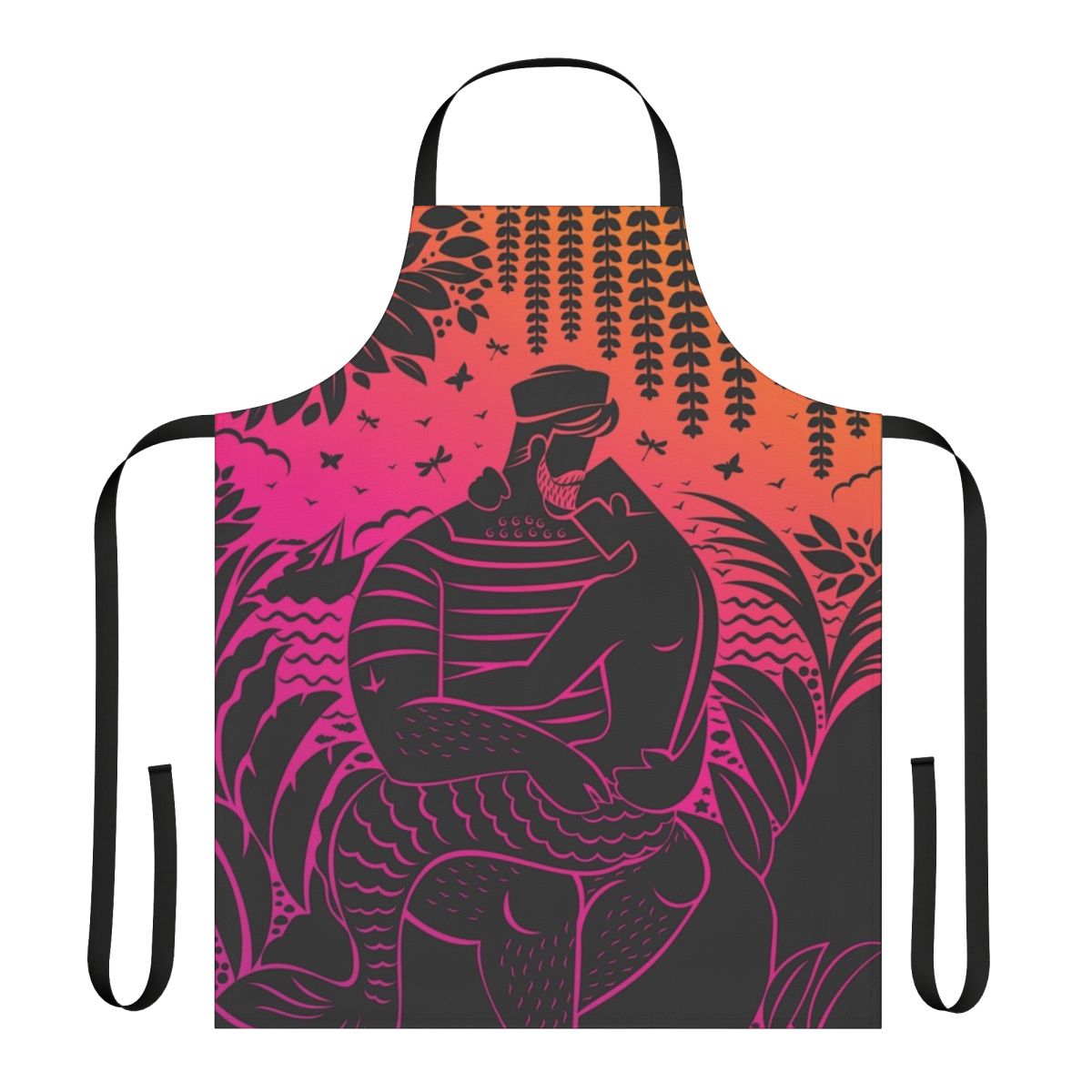 A stylish apron featuring a sailor daddy design, perfect for the queer home cook.