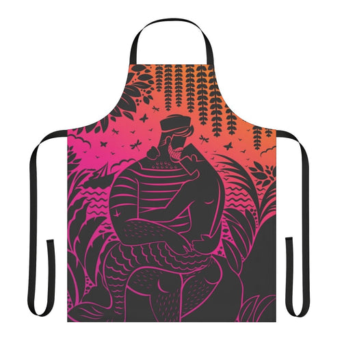 A stylish apron featuring a sailor daddy design, perfect for the queer home cook.