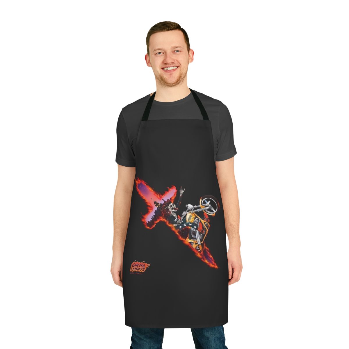 Stylish apron featuring a Saint Jhn inspired design with the 94 Bentley motif