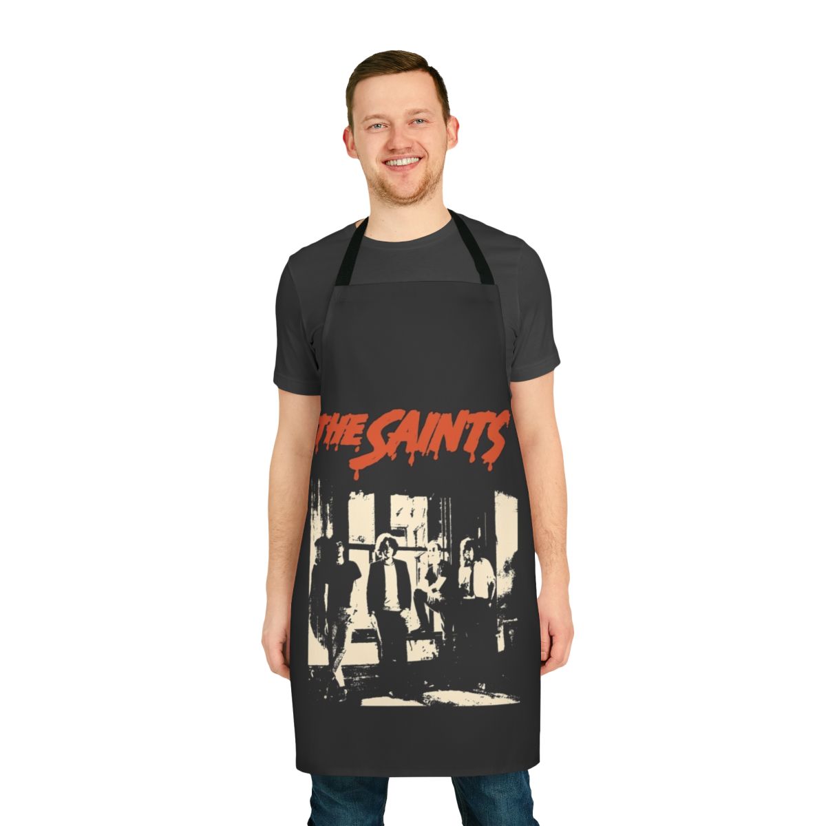 Saints punk rock band inspired apron
