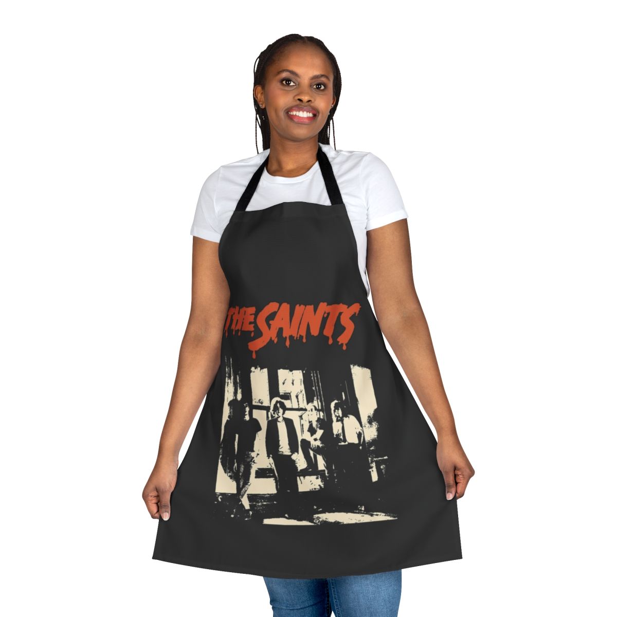 Saints punk rock band inspired apron