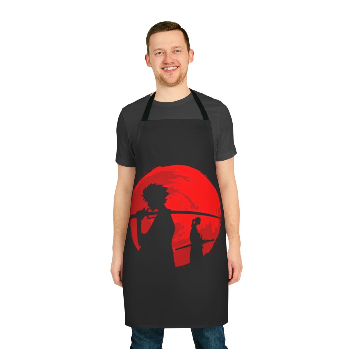 Samurai Sunset Apron featuring characters from the anime Samurai Champloo