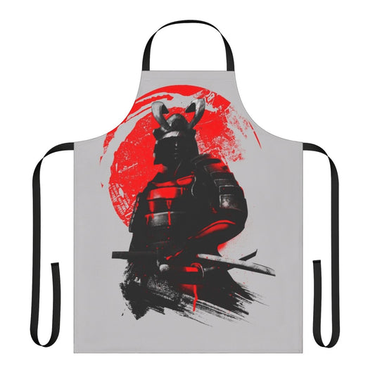 Samurai warrior themed apron with detailed design