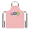 Vibrant kitchen apron featuring the indie music of San Cisco from Gracetown, Australia
