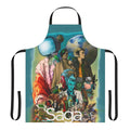 Vibrant sci-fi themed apron featuring iconic comic characters