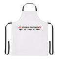 Scuba diving themed apron with ocean life graphics
