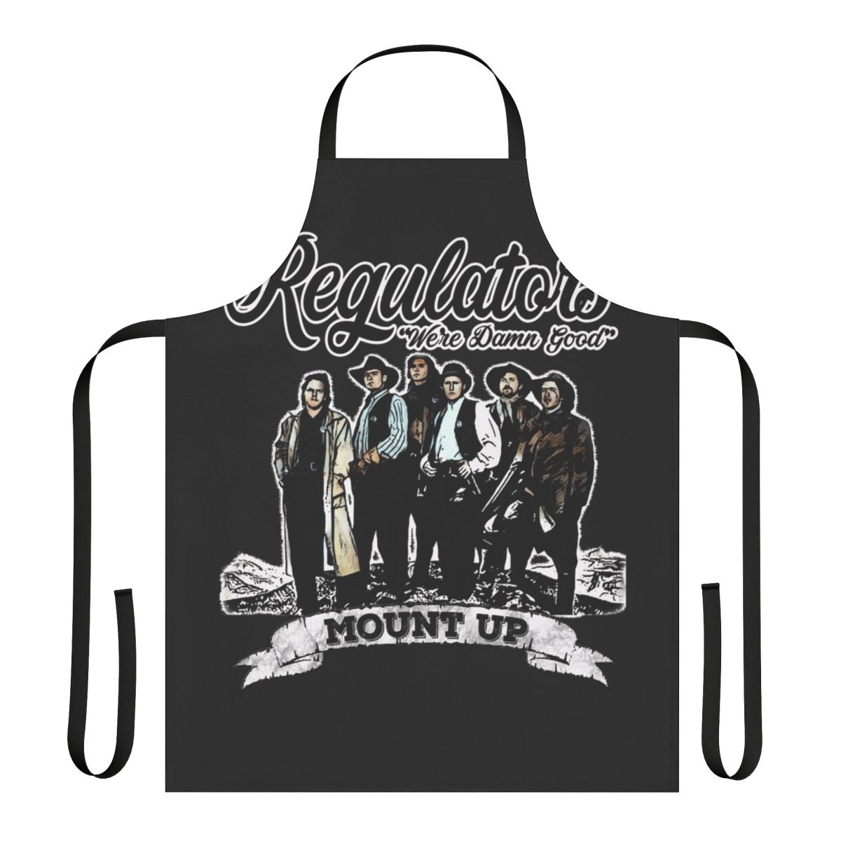Apron featuring a scuba regulator mount design, perfect for divers and 90s hip hop enthusiasts.