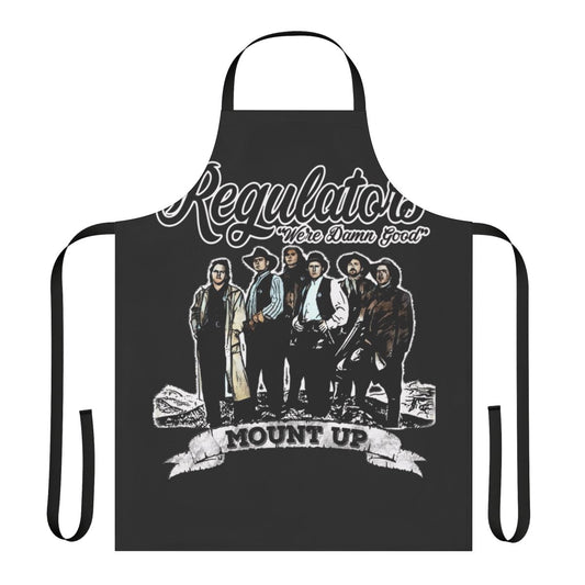 Apron featuring a scuba regulator mount design, perfect for divers and 90s hip hop enthusiasts.