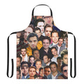Artistic collage of actor Sebastian Stan as Bucky Barnes/Winter Soldier on an apron