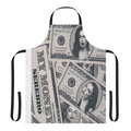 Serebro-themed apron with a music and money design