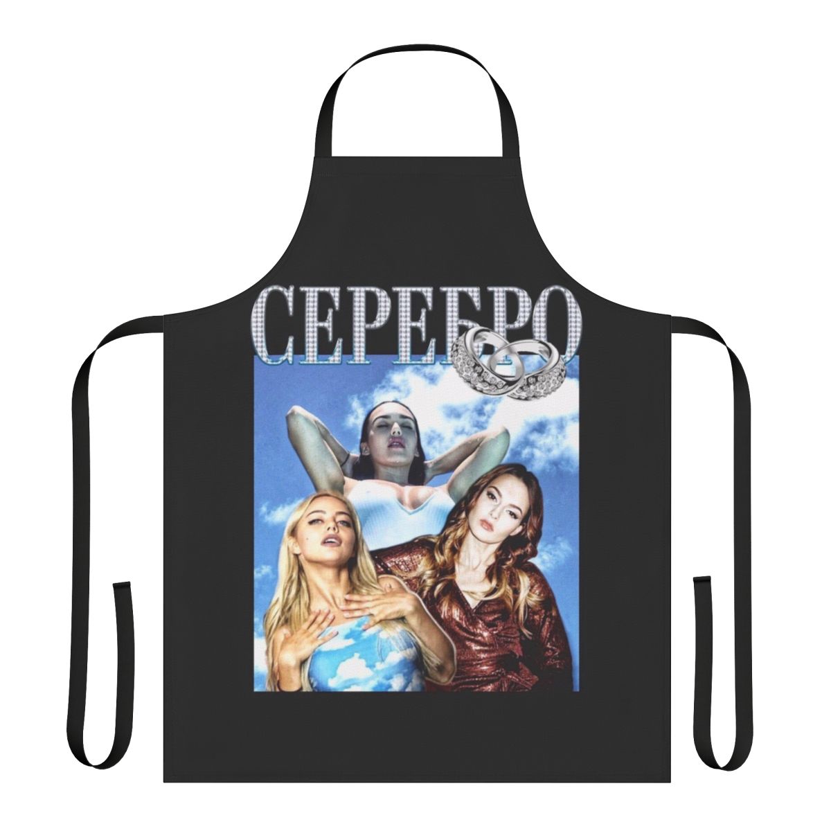 Serebro-inspired apron with pop art design
