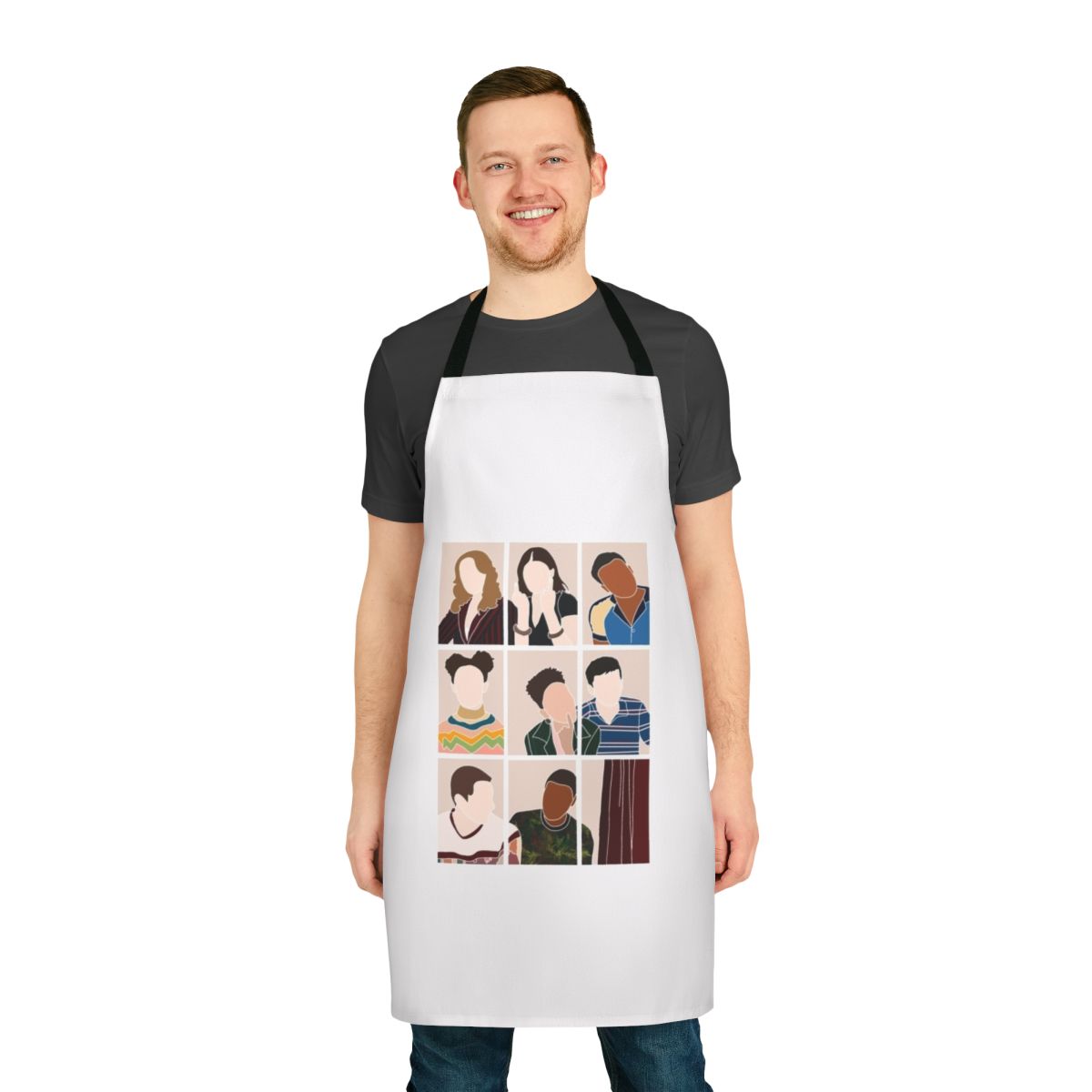 Sex Education inspired apron featuring Otis and Maeve