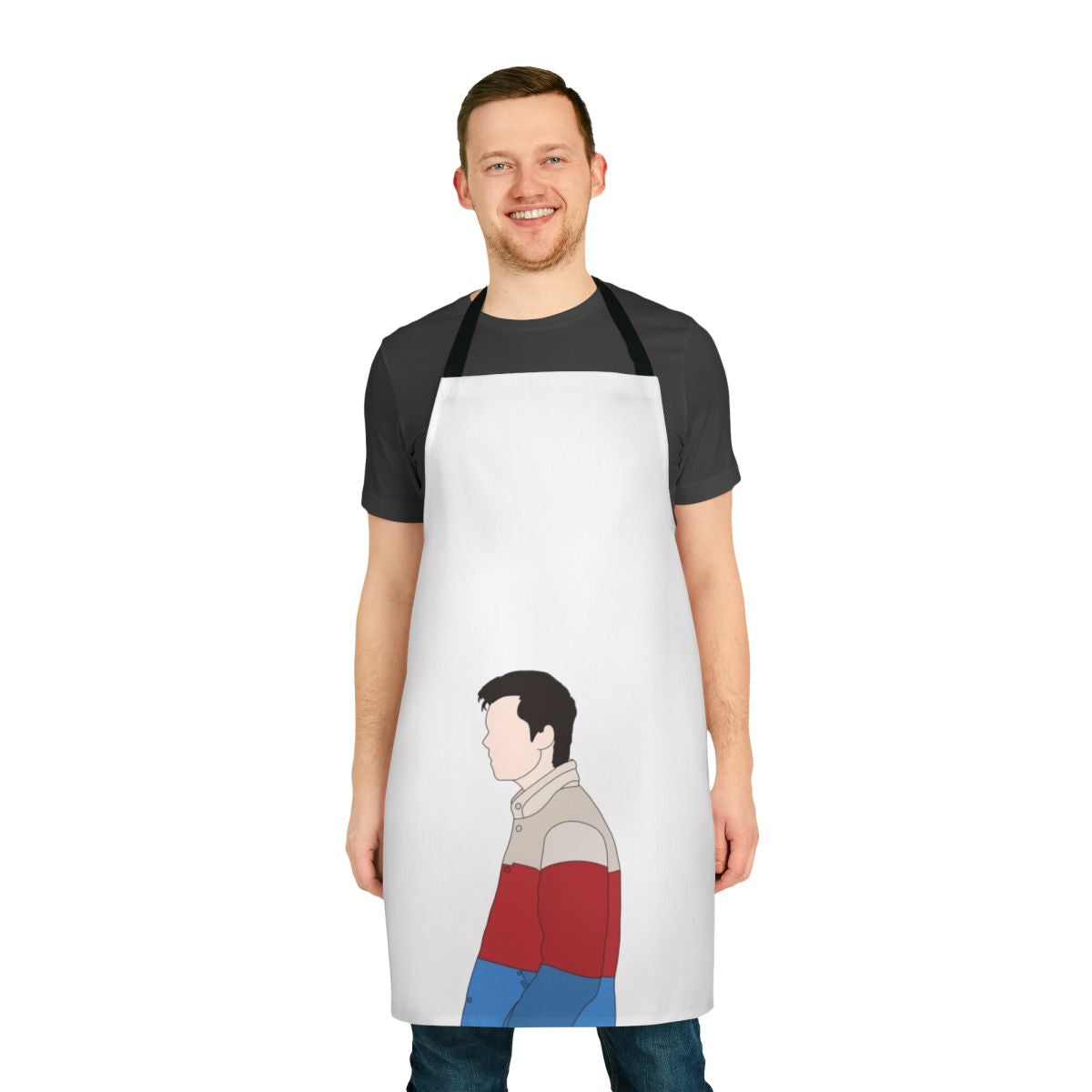 Apron featuring the characters Maeve and Otis from the popular Netflix series Sex Education