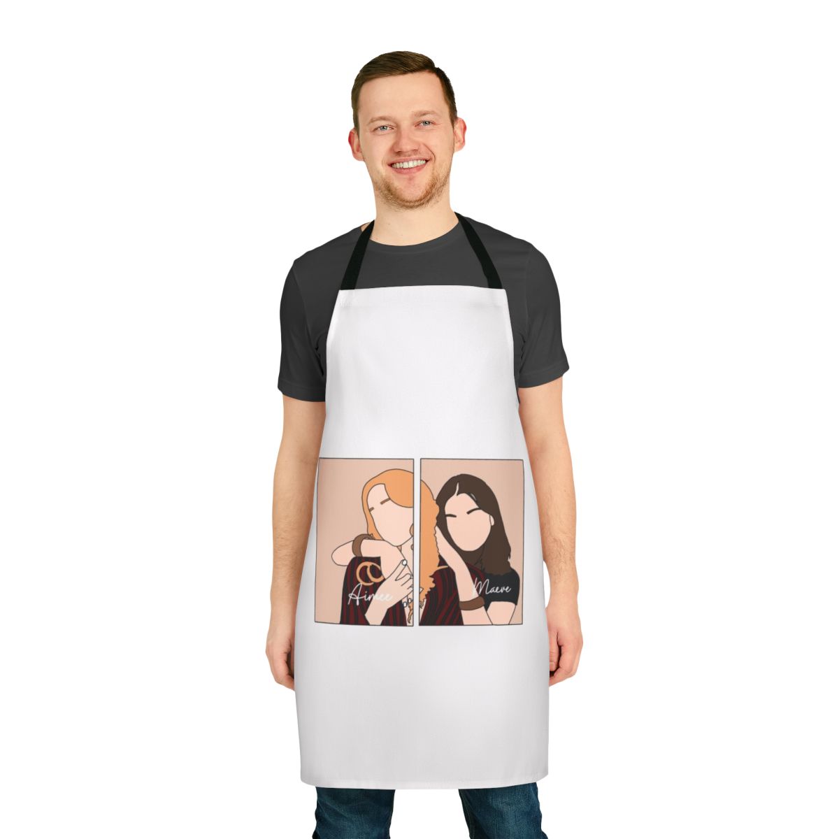 Sex Education-themed apron featuring Maeve Wiley character