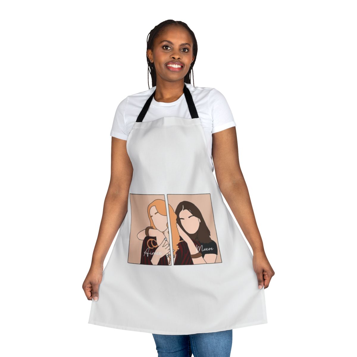 Sex Education-themed apron featuring Maeve Wiley character