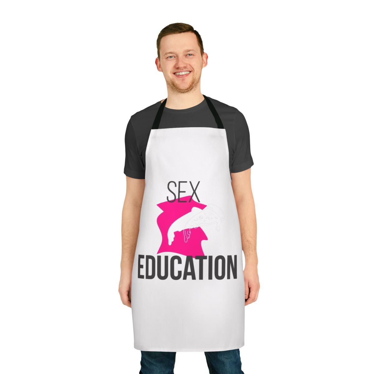 Sex Education Netflix inspired apron with show logo and characters