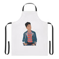 "Sex Education" themed apron with characters Maeve and Otis
