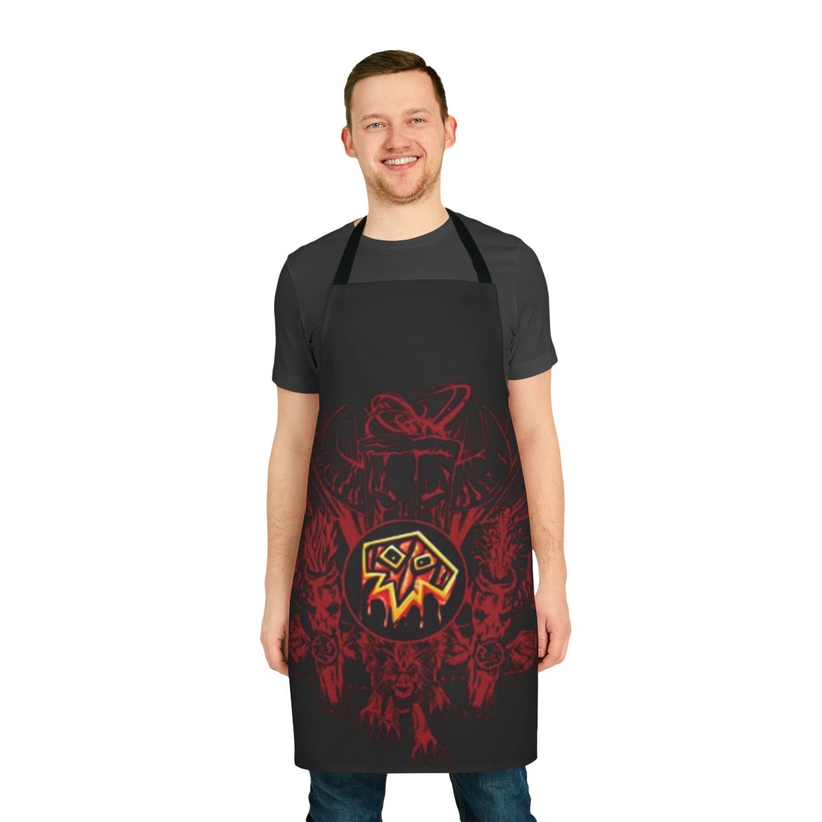 Shaman logo apron featuring a minimalist shamanic design