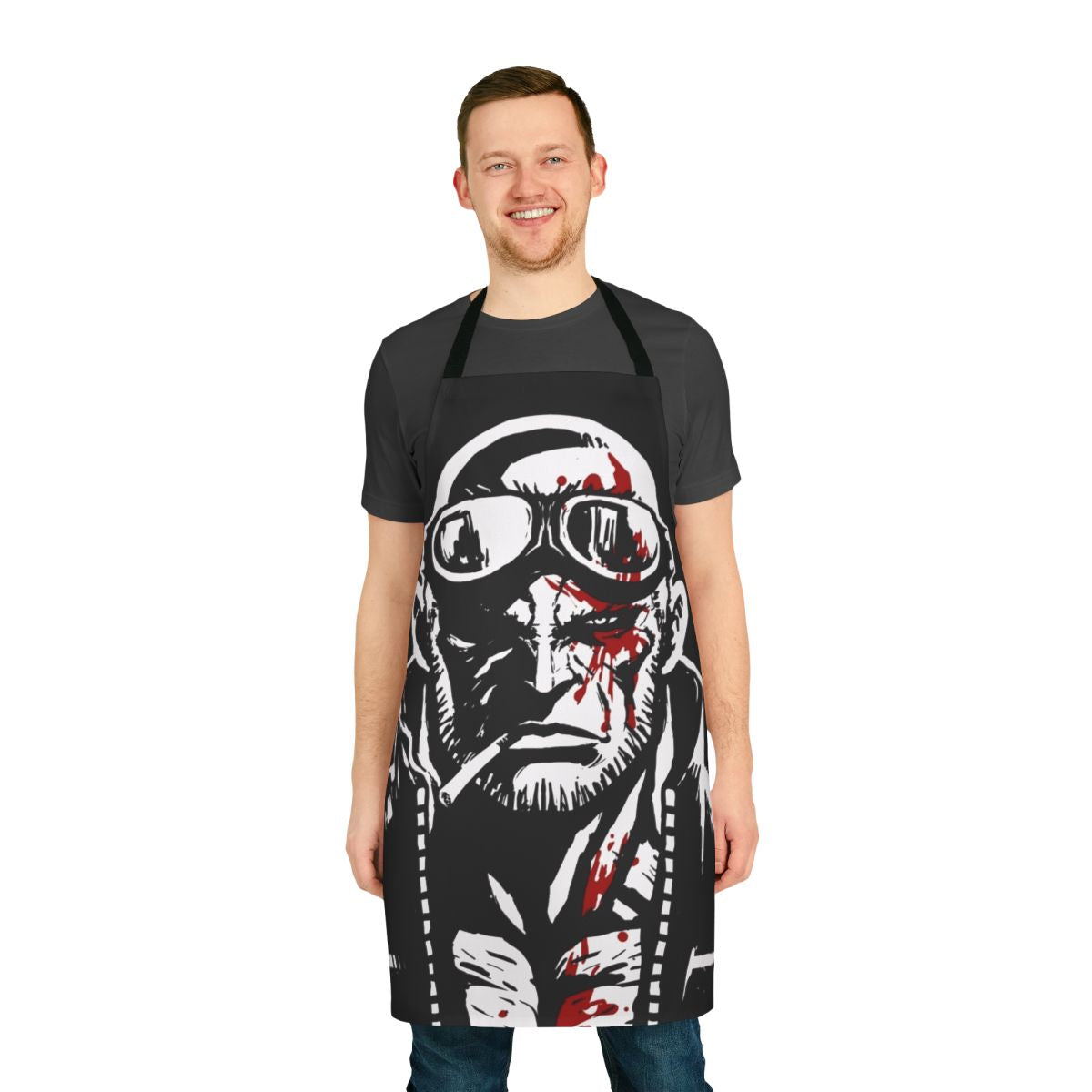 Madworld Jack Apron, a sleek and stylish apron with a dark urban aesthetic inspired by the Sin City comic book series