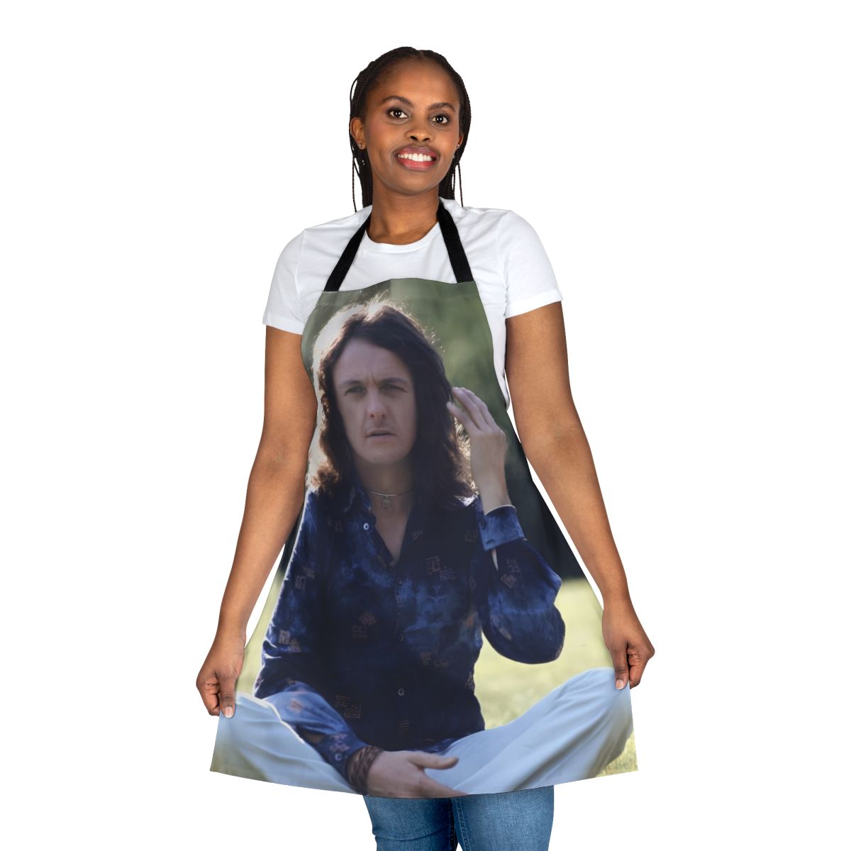 Apron featuring a portrait of Jon Anderson, the legendary singer of the band Yes