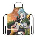 Sinon-inspired apron with rifle design, perfect for anime and gaming enthusiasts