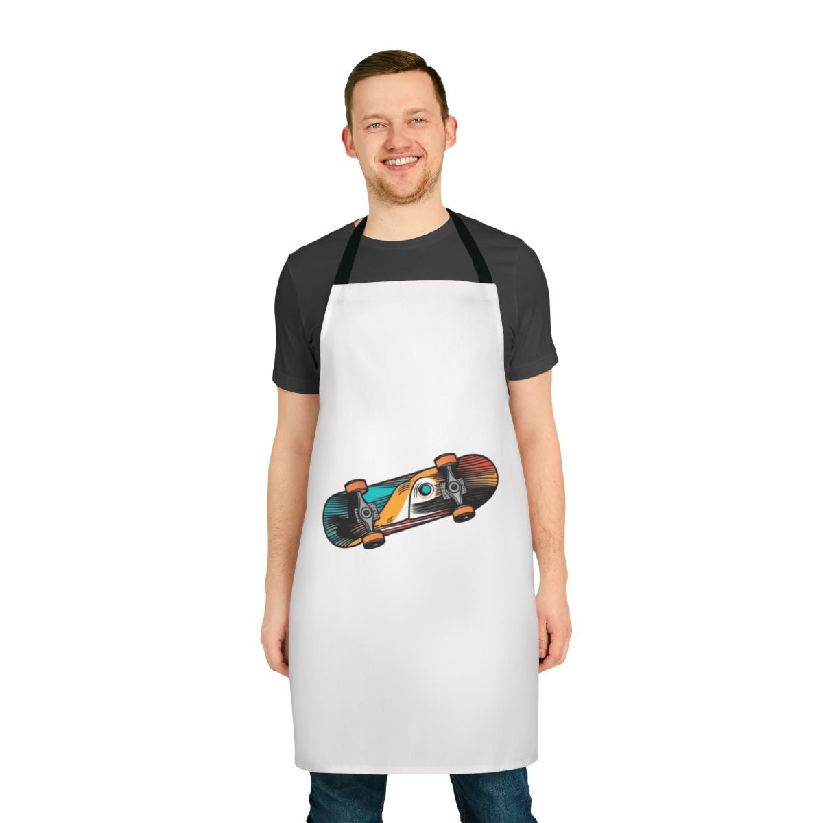 Skateboard apron featuring a cool skateboard design for skaters