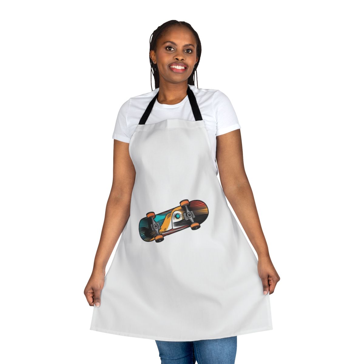 Skateboard apron featuring a cool skateboard design for skaters