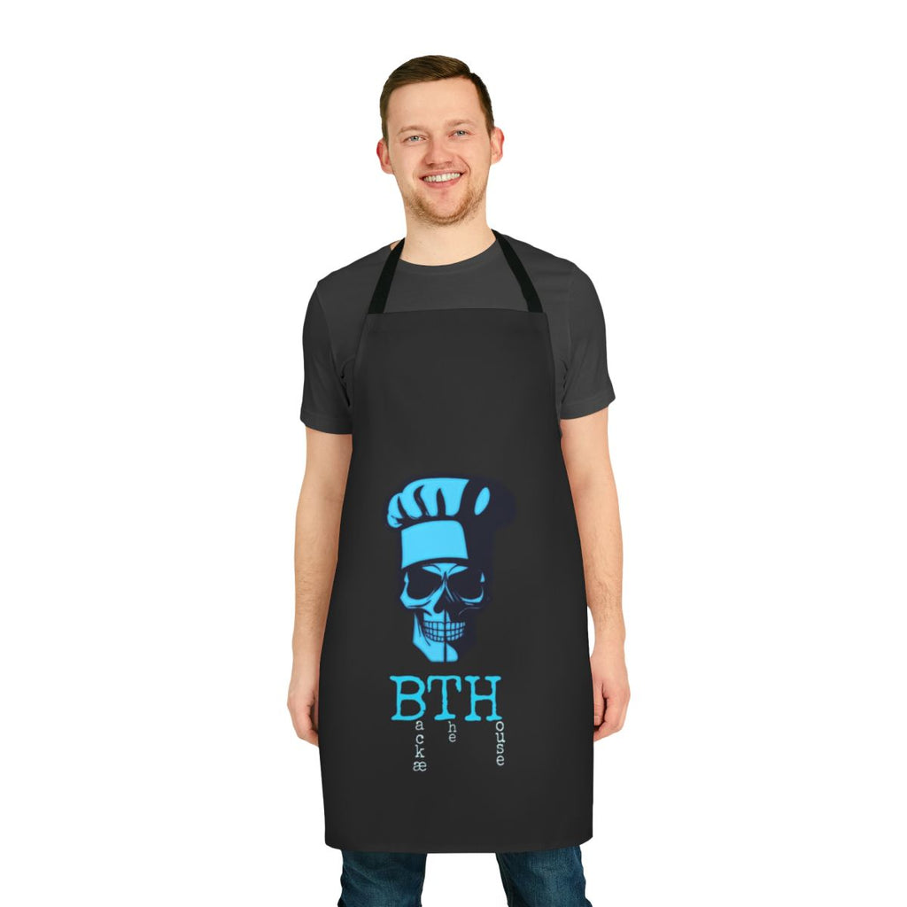 Skull-patterned chef's apron with a cool, edgy design