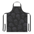 Apron featuring a striking skulls pattern for a dark, gothic aesthetic
