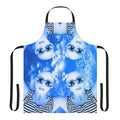 Colorful abstract patterned apron with skydiving-related design elements