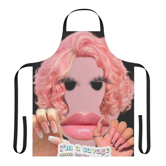 Roblox-inspired "Slay Queen" apron in a modern, fashionable design