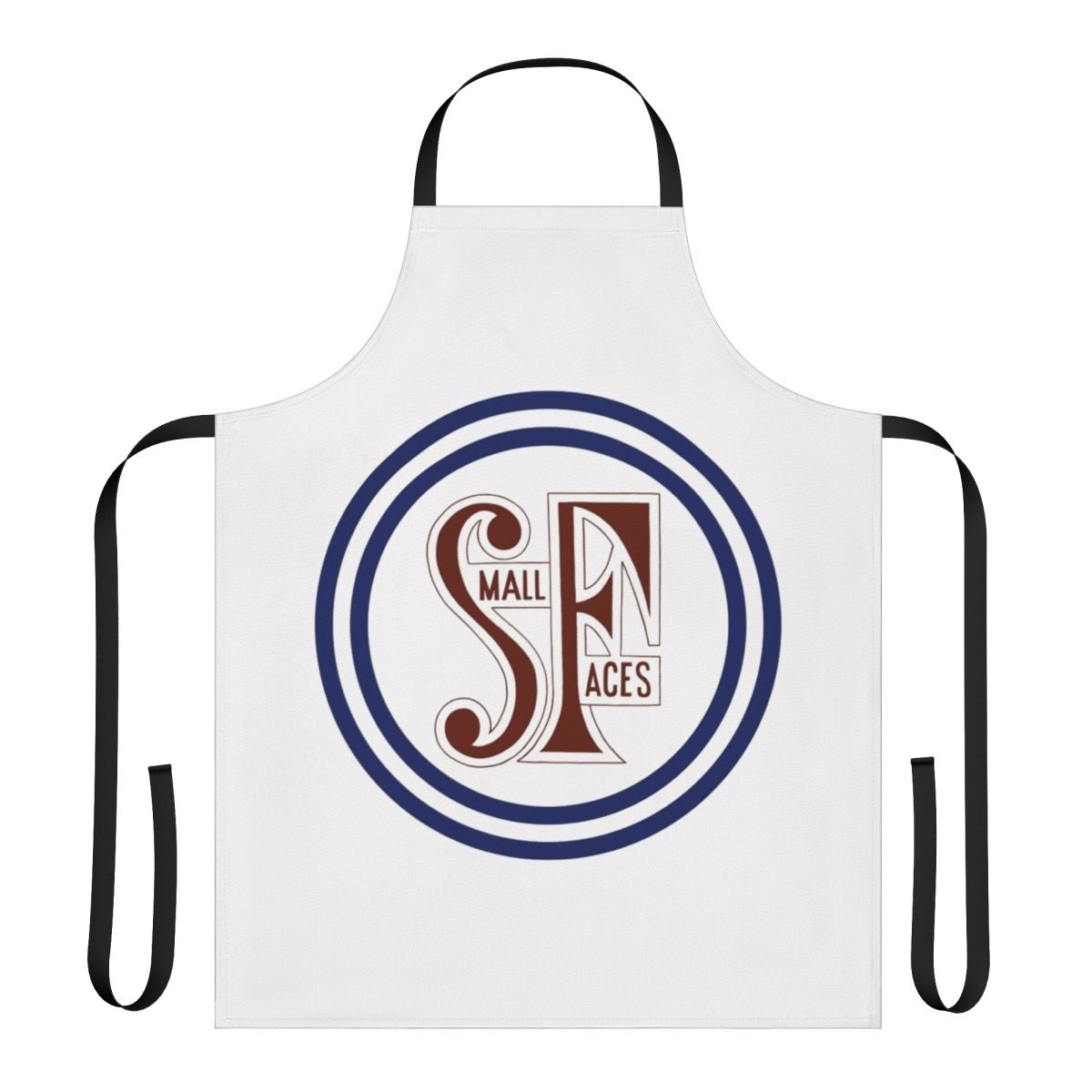 A stylish apron featuring the album art of the Small Faces music band.