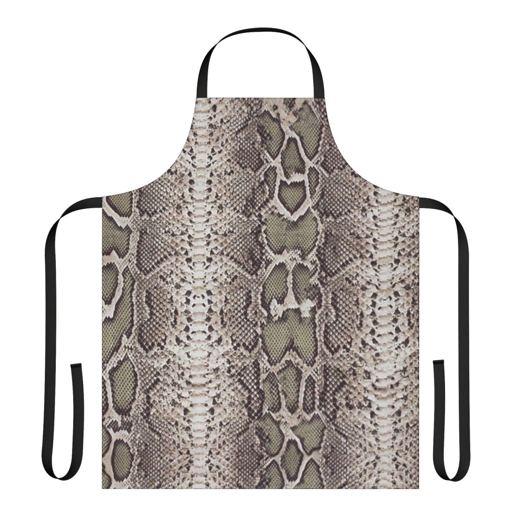 Striking snakeskin pattern apron with realistic reptile texture