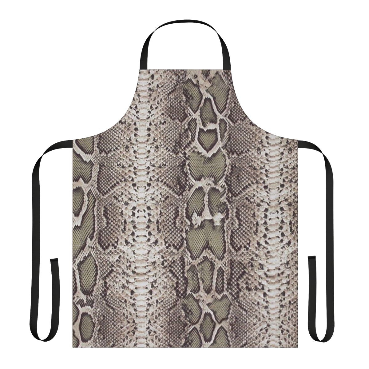 Striking snakeskin pattern apron with realistic reptile texture