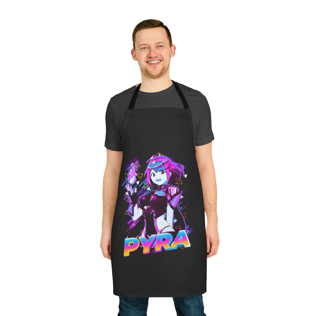 Somnium Files themed apron featuring cute chibi characters