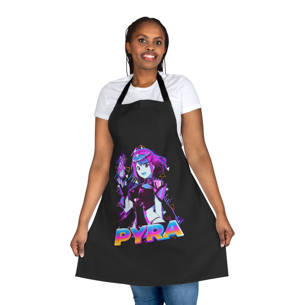 Somnium Files themed apron featuring cute chibi characters