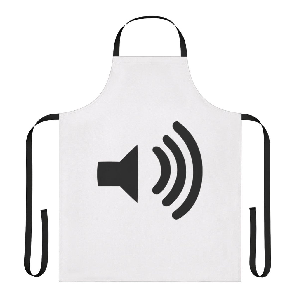Apron with a sound volume symbol design, perfect for musicians and music enthusiasts.