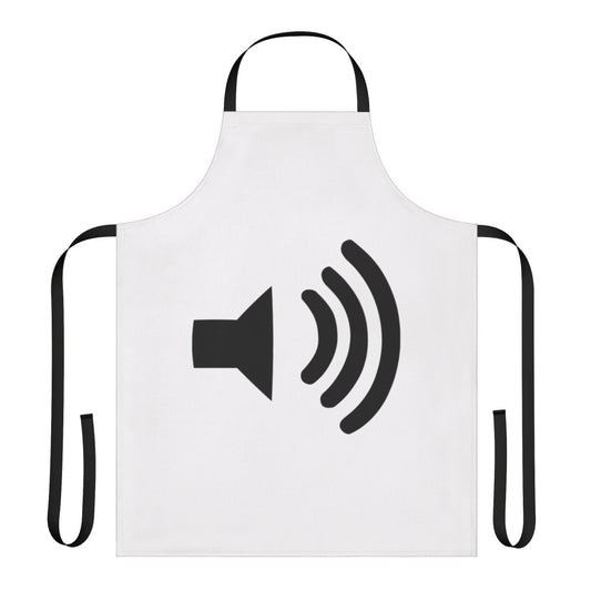 Apron with a sound volume symbol design, perfect for musicians and music enthusiasts.
