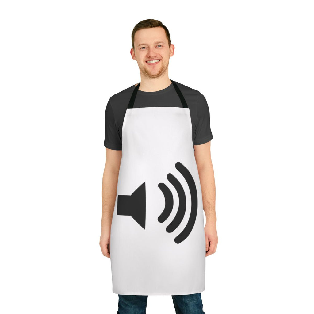 Apron with a sound volume symbol design, perfect for musicians and music enthusiasts.