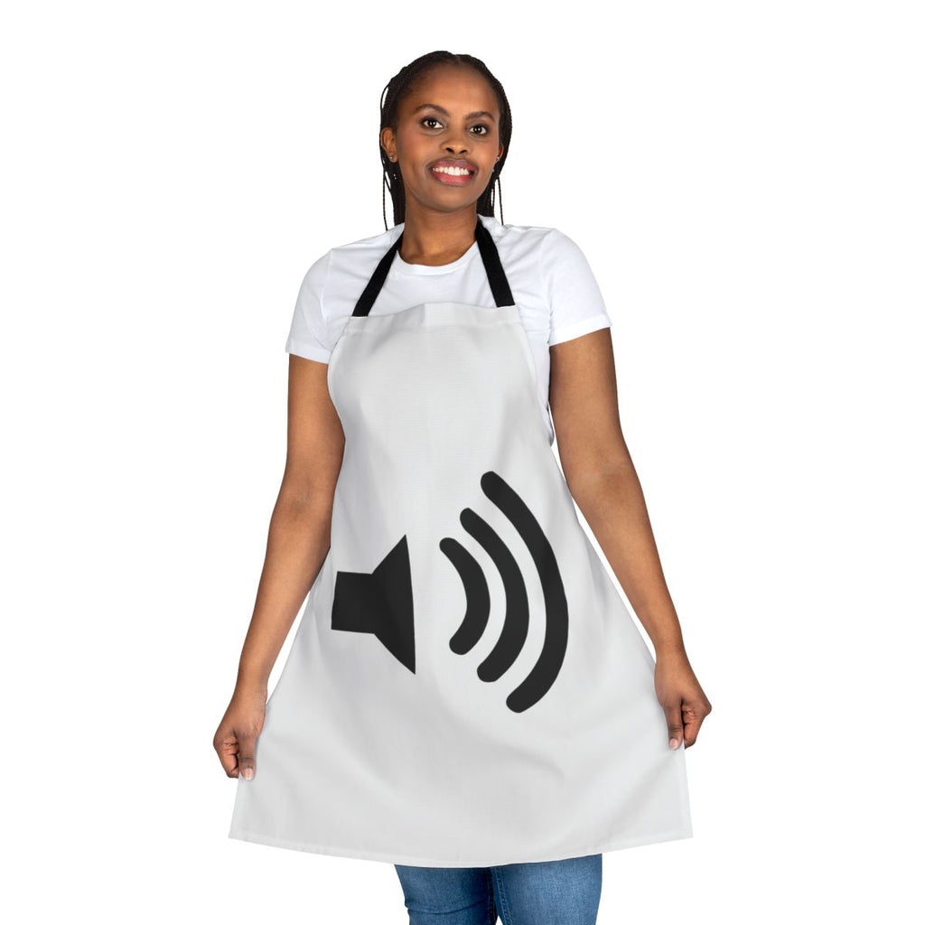 Apron with a sound volume symbol design, perfect for musicians and music enthusiasts.