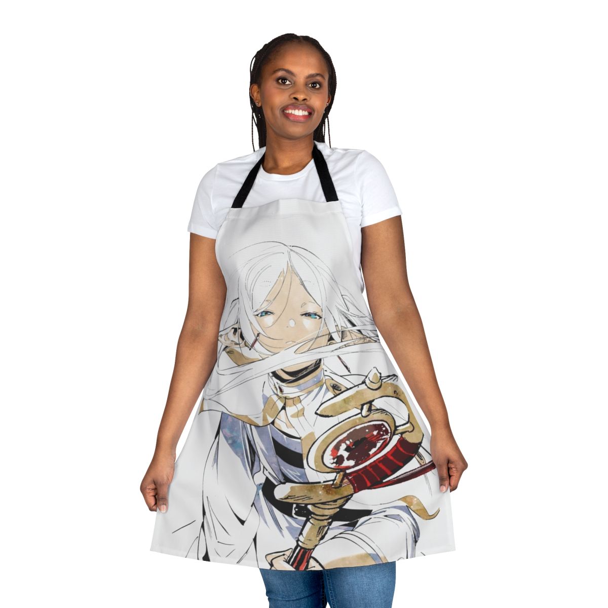 Sousou No Frieren inspired apron with character designs