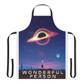 A high-quality apron featuring a space, astronomy, and black hole design, perfect for the wonderful person in your life.