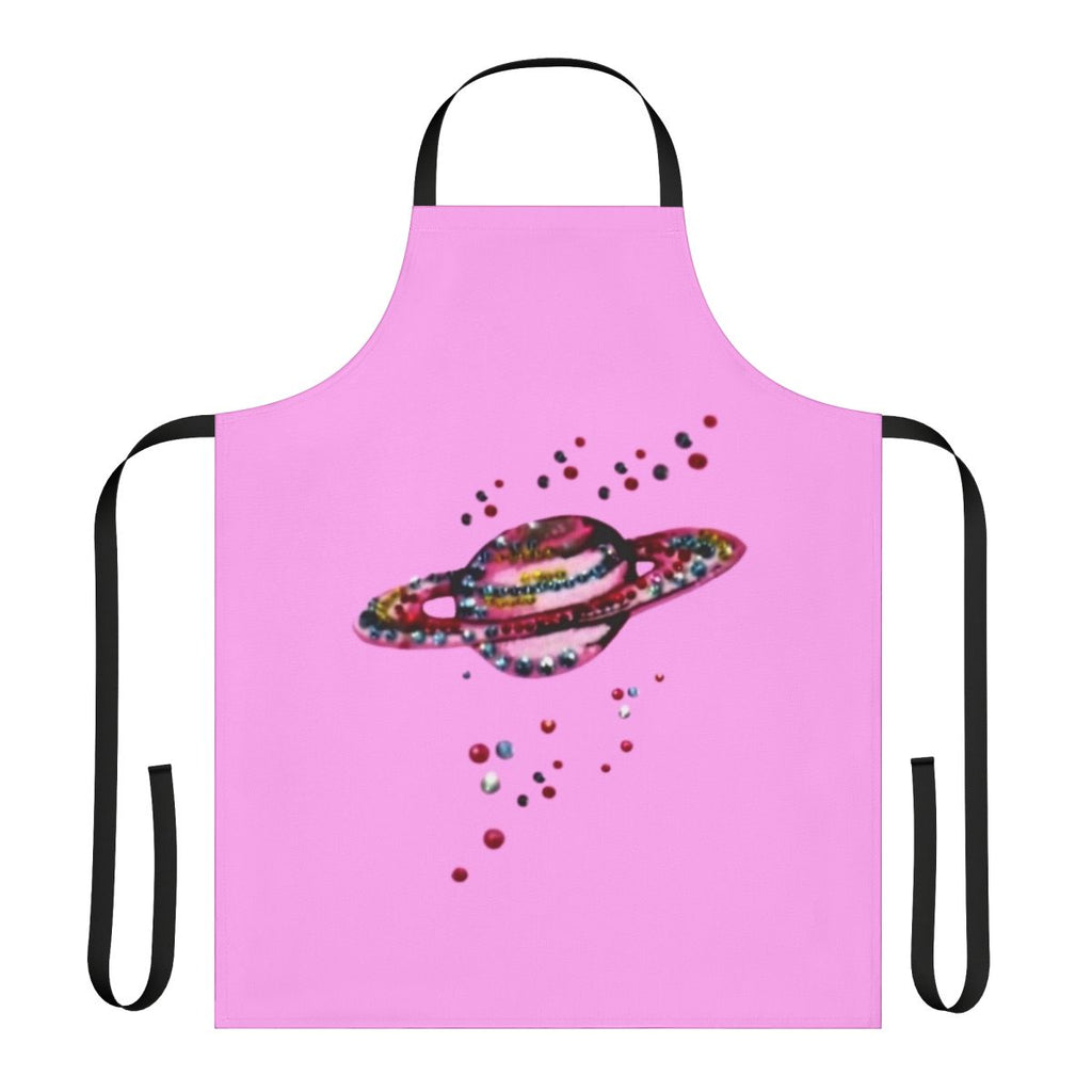 Apron featuring the planet Saturn and the name "Harry Styles"