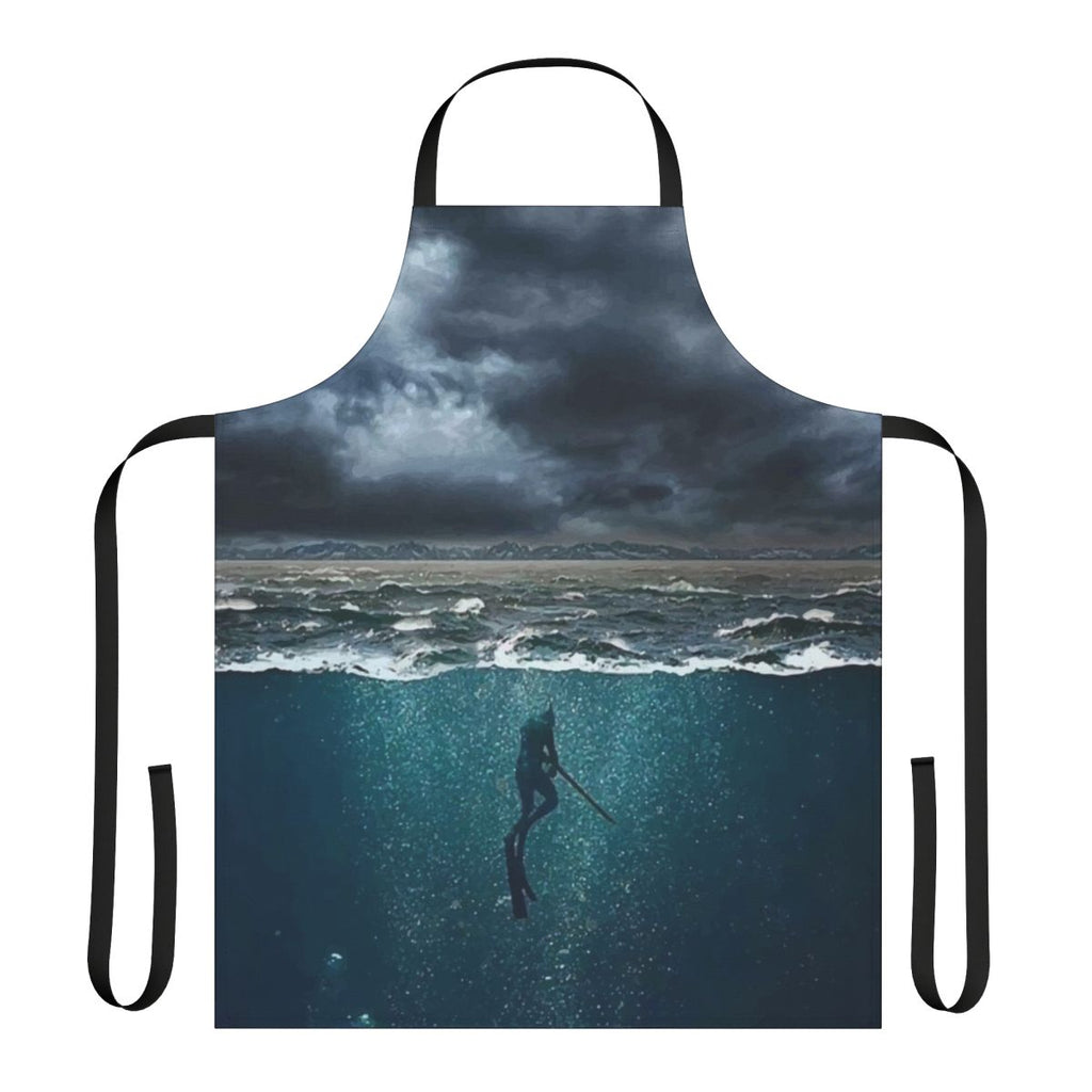Spearfishing apron with artistic marine life design