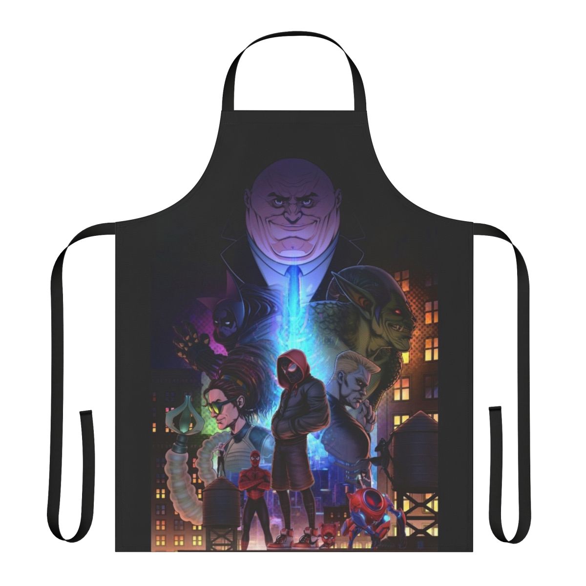 Spider-Verse Inspired Apron with Miles Morales, Peter Parker, and Gwen Stacy