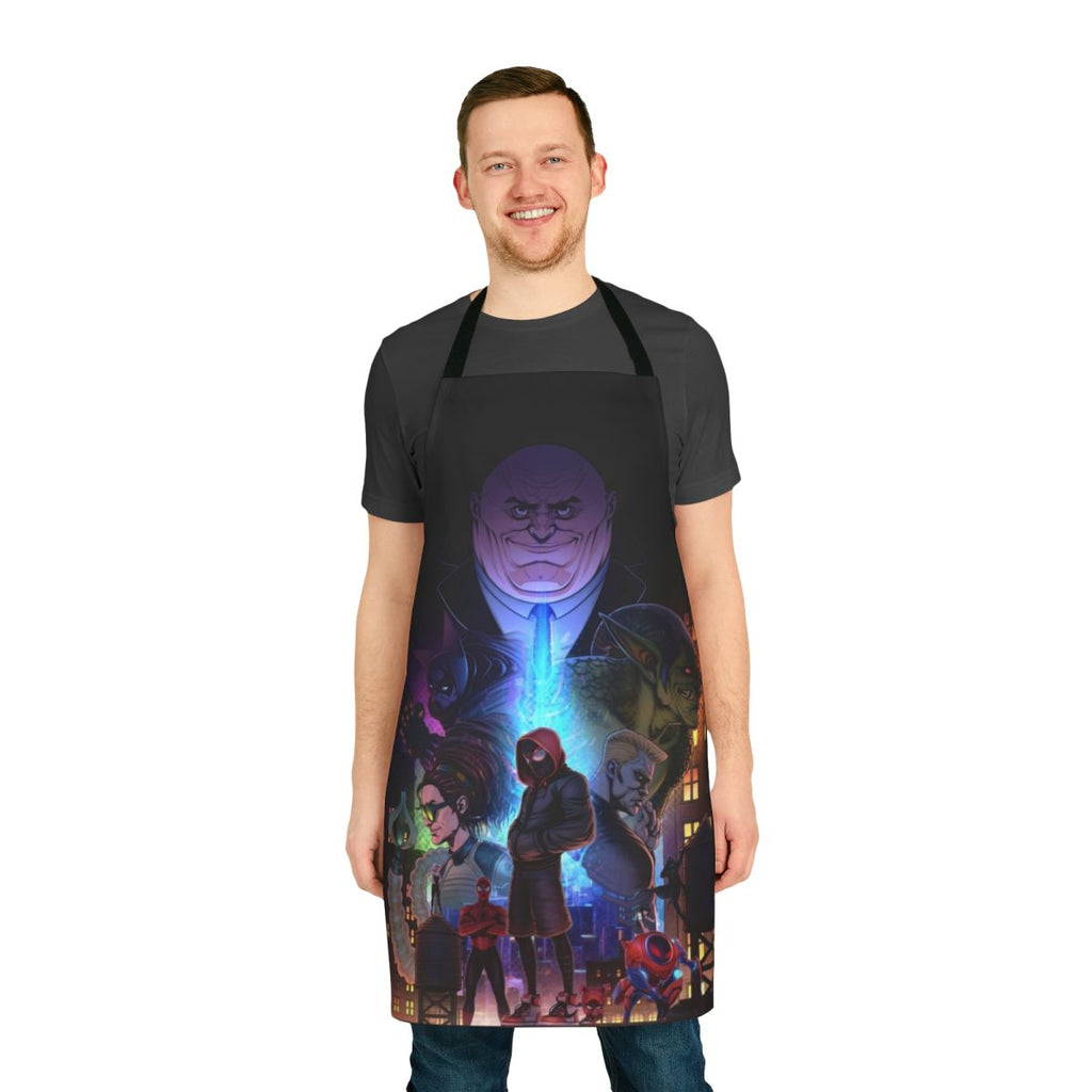 Spider-Verse Inspired Apron with Miles Morales, Peter Parker, and Gwen Stacy